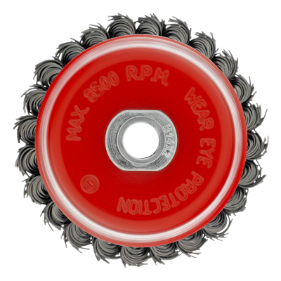 Щетка для УШМ, 100 мм, М14, "чашка", крученая проволока 0.8 мм Matrix по ценам производителя в Челябинске с доставкой по всей России