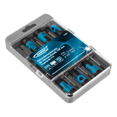 Набор отверток для точной механики, CrMo, двухкомпонентные рукоятки, 6 шт, пластиковый бокс Gross по ценам производителя в Челябинске с доставкой по всей России