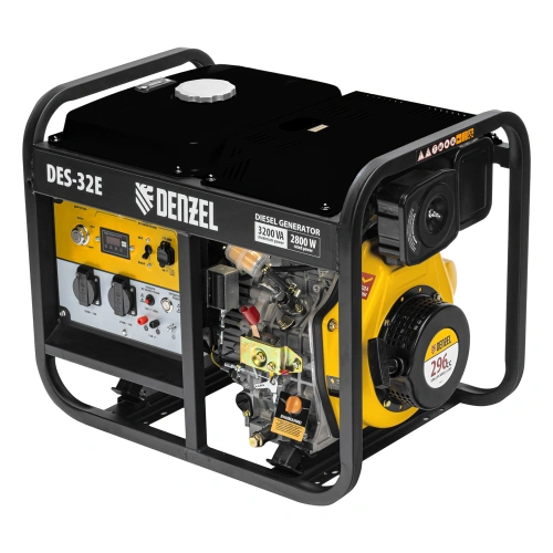 Генератор дизельный DES-32E, 3,2 кВт, 230 В, 11 л, электростартер Denzel по ценам производителя в Челябинске с доставкой по всей России
