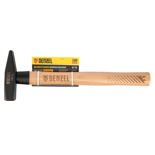 Молоток слесарный, 300 г, кованый квадратный боек, буковая рукоятка Denzel по ценам производителя в Челябинске с доставкой по всей России
