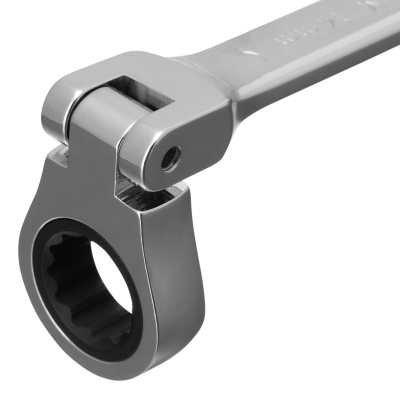 Ключ комбинированный трещоточный, 14 мм, CrV, шарнирный, зеркальный хром Matrix Professional по ценам производителя в Челябинске с доставкой по всей России