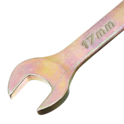 Ключ комбинированный, 17 мм, желтый цинк Сибртех по ценам производителя в Челябинске с доставкой по всей России