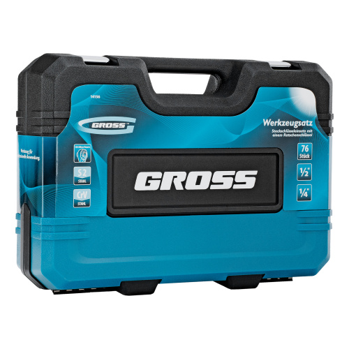 Набор инструментов, 1/4", 1/2", CrV, 120 зубьев, 76 предметов Gross по ценам производителя в Челябинске с доставкой по всей России