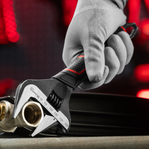 Ключ разводной, тонкие губки, фосфатированный, двухкомпонентная рукоятка, 250 мм, PRO Matrix по ценам производителя в Челябинске с доставкой по всей России