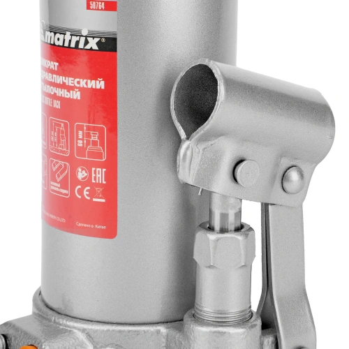 Домкрат гидравлический бутылочный, 5 т, h подъема 197-382 мм Matrix по ценам производителя в Челябинске с доставкой по всей России