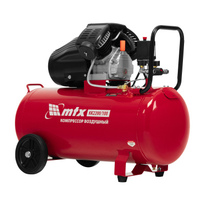 Компрессор воздушный КК-2200/100, 2,2 кВт, 350 л/мин, 100 л, прямой привод, масляный MTX по ценам производителя в Челябинске с доставкой по всей России
