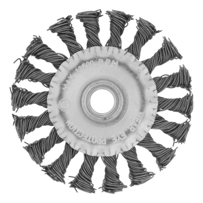 Щетка для УШМ 100 мм, М14, плоская, крученая проволока 0.8 мм Matrix по ценам производителя в Челябинске с доставкой по всей России