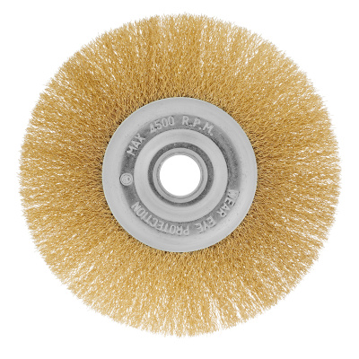 Щетка для УШМ, 175 мм, посадка 22.2 мм, плоская, латунированная витая проволока Matrix купить в Москве с доставкой по всей России | ProtosMarket.ru