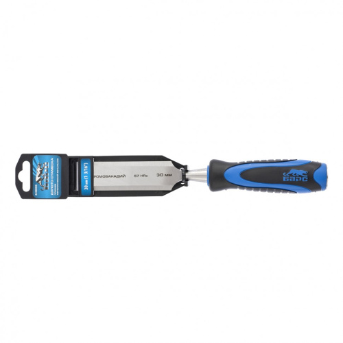 Долото-стамеска, плоская, 30 мм, двухкомпонентная рукоятка, металлический затыльник Барс по ценам производителя в Челябинске с доставкой по всей России