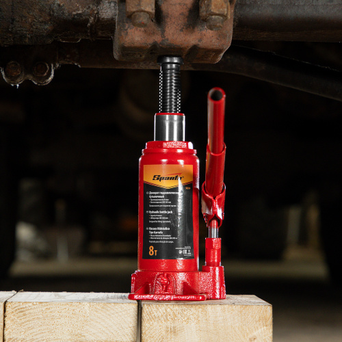 Домкрат гидравлический бутылочный, 8 т, h подъема 200-385 мм Sparta по ценам производителя в Челябинске с доставкой по всей России