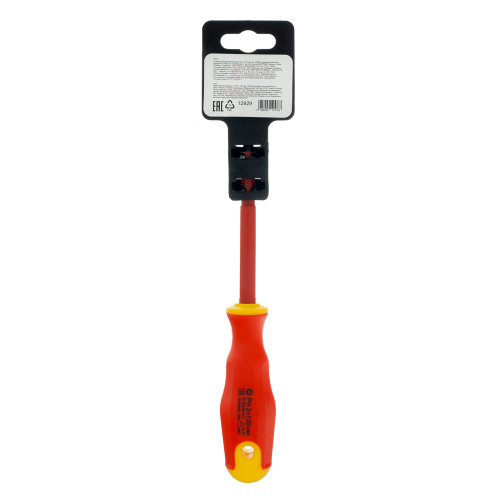 Отвертка диэлектрическая PH2 х 100 мм, CrV, до 1000 В, двухкомпонентная рукоятка Сибртех по ценам производителя в Челябинске с доставкой по всей России