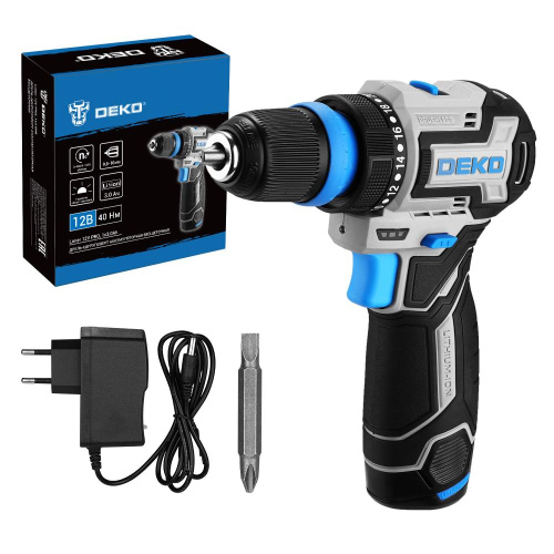 Дрель-шуруповерт аккумуляторная бесщеточная компактная DEKO Loner 12V PRO со съёмным патроном, 12В, по ценам производителя в Челябинске с доставкой по всей России