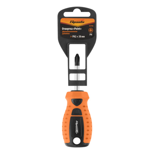 Отвертка "Point", PH2 х 38 мм, CS, двухкомпонентная рукоятка Sparta по ценам производителя в Челябинске с доставкой по всей России