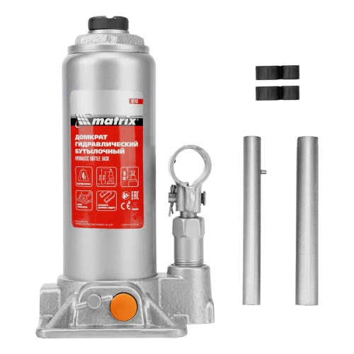 Домкрат гидравлический бутылочный, 4 т, h подъема 194-372 мм Matrix по ценам производителя в Челябинске с доставкой по всей России