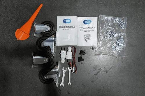 Генератор дизельный 5,0 кВт 220В с электростартером и колесами TOR KM5000D по ценам производителя в Челябинске с доставкой по всей России