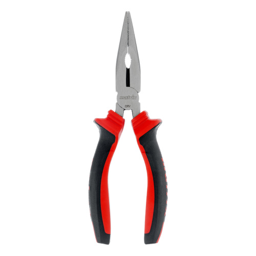 Длинногубцы прямые, 160 мм, хром-ванадий, двухкомпонентные рукоятки Matrix по ценам производителя в Челябинске с доставкой по всей России