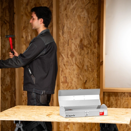 Ящик для инструмента, 410 х 154 х 95 мм, металлический Matrix по ценам производителя в Челябинске с доставкой по всей России