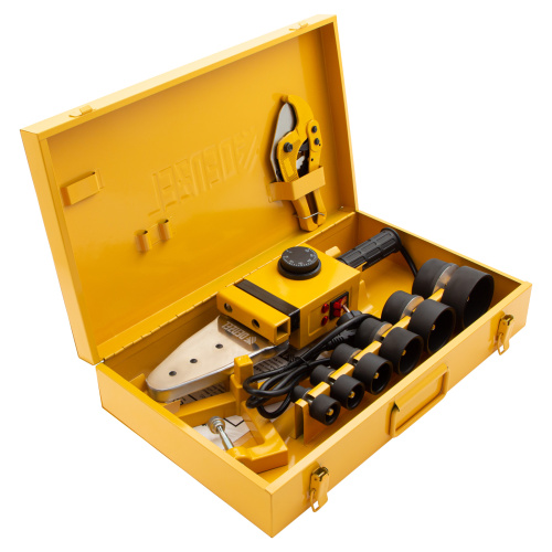 Аппарат для сварки пластиковых труб DWP-1500, 1500 Вт, 260-300 град, комплект насадок, 20-63 мм Denzel по ценам производителя в Челябинске с доставкой по всей России