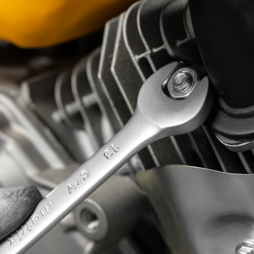 Набор ключей комбинированных, 6-22 мм, 12 шт, CrV, матовый хром Matrix по ценам производителя в Челябинске с доставкой по всей России