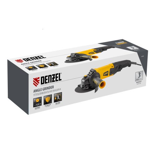 Машина шлифовальная угловая AG125-1100A, 1100 Вт, 125 мм, 3000-11000 об/мин Denzel по ценам производителя в Челябинске с доставкой по всей России