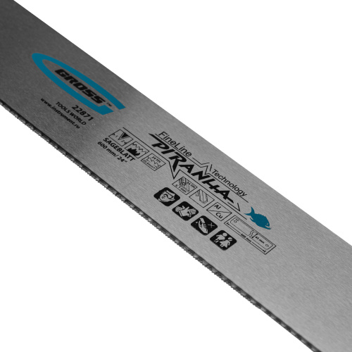 Пильное полотно для прецизионного стусла "Piranha", 600 мм, каленый зуб 2D, 24 TPI Gross по ценам производителя в Челябинске с доставкой по всей России