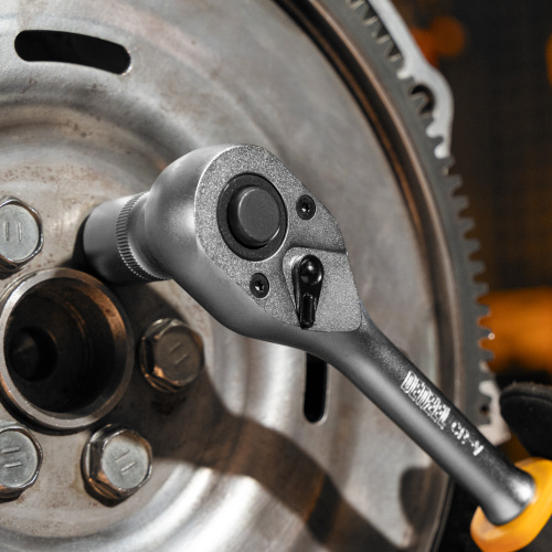 Ключ-трещотка 1/2", 90 зубьев, с быстрым сбросом, CrV Denzel по ценам производителя в Челябинске с доставкой по всей России