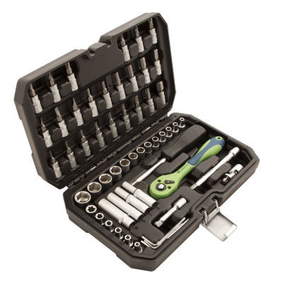 Набор инструментов 56 предметов, CrV, 1/4" Сибртех по ценам производителя в Челябинске с доставкой по всей России