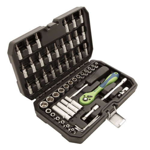 Набор инструментов 56 предметов, CrV, 1/4" Сибртех по ценам производителя в Челябинске с доставкой по всей России