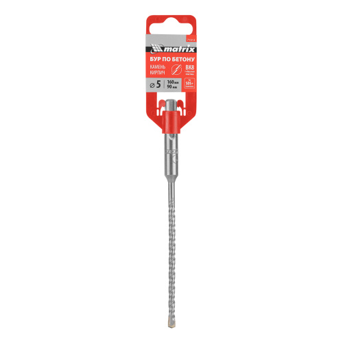 Бур по бетону, 5 x 160 мм, SDS Plus Matrix по ценам производителя в Челябинске с доставкой по всей России