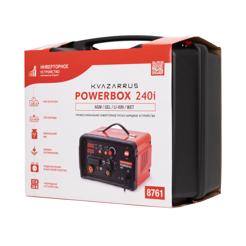 Инверторное пуско-зарядное устройство KVAZARRUS PowerBox 240i, таймер, пластиковый кейс купить в Москве с доставкой по всей России | ProtosMarket.ru