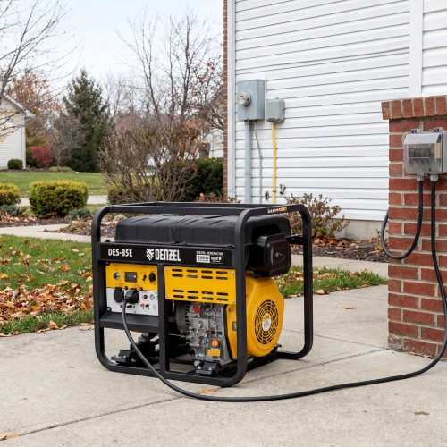 Генератор дизельный DES-85E, 8,5 кВт, 230 В, 16 л, электростартер Denzel по ценам производителя в Челябинске с доставкой по всей России