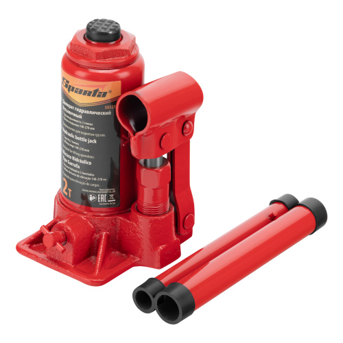 Домкрат гидравлический бутылочный, 2 т, h подъема 148-278 мм Sparta по ценам производителя в Челябинске с доставкой по всей России