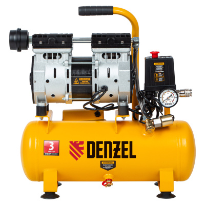 Компрессор DLS650/10 безмаслянный малошумный 650 Вт, 120 л/мин, ресивер 10 л Denzel купить в Москве с доставкой по всей России | ProtosMarket.ru