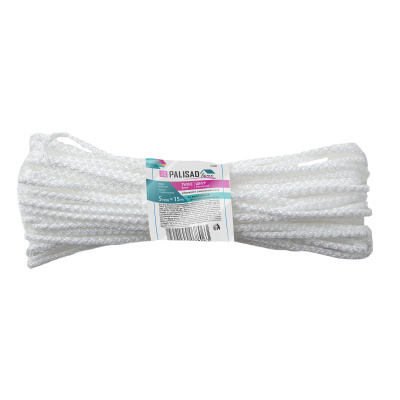 Шнур бельевой полипропиленовый с сердечником, 5 мм, L 15 м, белый, Home Palisad по ценам производителя в Челябинске с доставкой по всей России