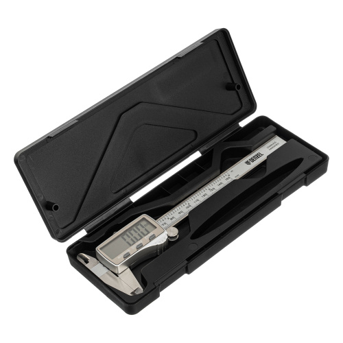 Штангенциркуль, 150 мм, электронный, большой дисплей, с глубиномером Denzel по ценам производителя в Челябинске с доставкой по всей России