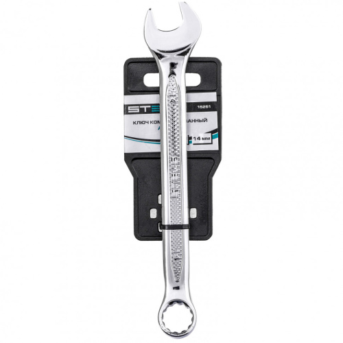Ключ комбинированный, 14 мм, CrV, антислип Stels по ценам производителя в Челябинске с доставкой по всей России