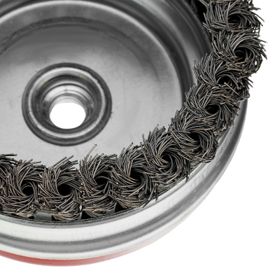 Щетка для УШМ Heavy Duty, 125 мм, М14, "чашка", крученая проволока 0.5 мм Matrix по ценам производителя в Челябинске с доставкой по всей России