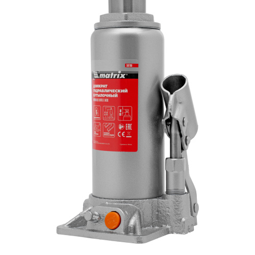 Домкрат гидравлический бутылочный, 8 т, h подъема 230-457 мм Matrix по ценам производителя в Челябинске с доставкой по всей России