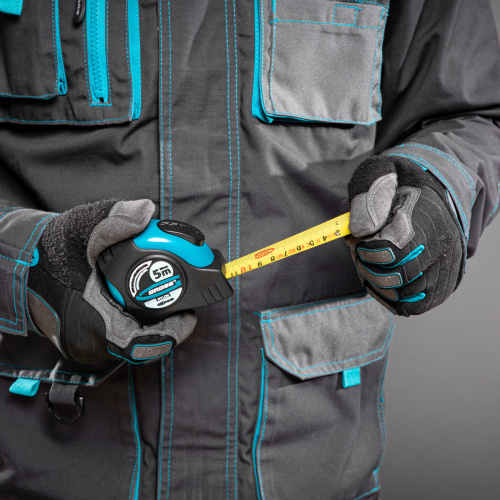 Рулетка "Schlagfest",5 м x 25 мм,магнитный обрезиненный зацеп,двусторонняя шкала,Нейлоновое покрытие,автоматическая фиксация Gross по ценам производителя в Челябинске с доставкой по всей России