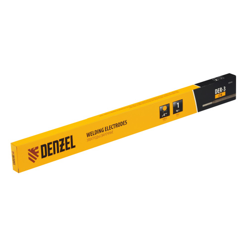 Электроды DER-3, диам. 4 мм, 1 кг, рутиловое покрытие Denzel по ценам производителя в Челябинске с доставкой по всей России