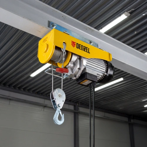 Тельфер электрический TF-500, 0.5 т, 1020 Вт, высота 12 м, 10 м/мин Denzel по ценам производителя в Челябинске с доставкой по всей России