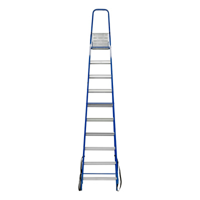 Стремянка, 10 ступеней, стальной профиль, алюминиевые ступени Сибртех по ценам производителя в Челябинске с доставкой по всей России