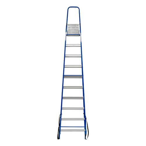 Стремянка, 10 ступеней, стальной профиль, алюминиевые ступени Сибртех по ценам производителя в Челябинске с доставкой по всей России