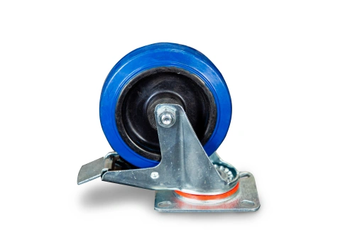 Колесо поворотное резина SRCLb 55 125 мм с тормозом (F) по ценам производителя в Челябинске с доставкой по всей России