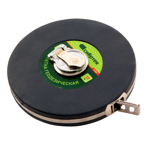 Рулетка геодезическая 30 м х 13 мм, закрытый корпус, фибергласовая лента Сибртех по ценам производителя в Челябинске с доставкой по всей России