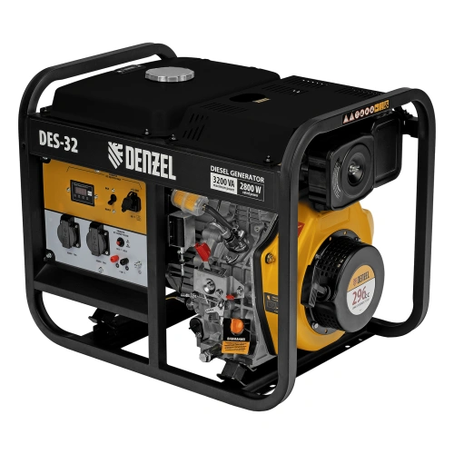Генератор дизельный DES-32, 3,2 кВт, 230 В, 11 л, ручной стартер Denzel по ценам производителя в Челябинске с доставкой по всей России