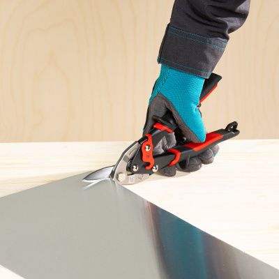 Ножницы по металлу "Piranha", 250 мм, прямой и левый рез, сталь СrMo, двухкомпонентные рукоятки Gross по ценам производителя в Челябинске с доставкой по всей России