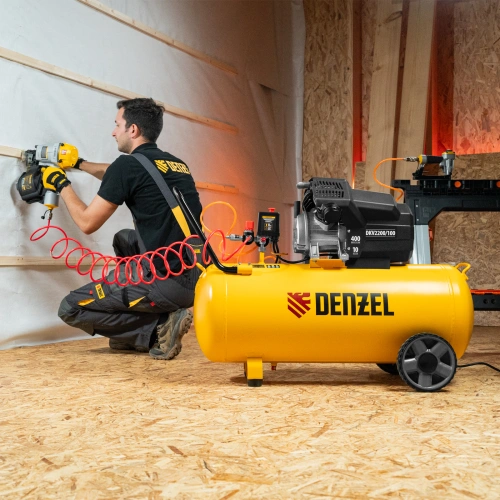 Компрессор воздушный DKV2200/100, Х-PRO 2.2 кВт, 400 л/мин, 100л Denzel по ценам производителя в Челябинске с доставкой по всей России