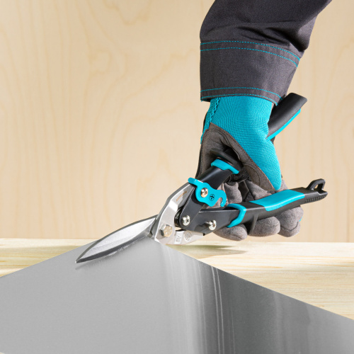 Ножницы по металлу "Piranha", 270 мм, прямой проходной рез, сталь СrMo, двухкомпонентные рукоятки Gross по ценам производителя в Челябинске с доставкой по всей России