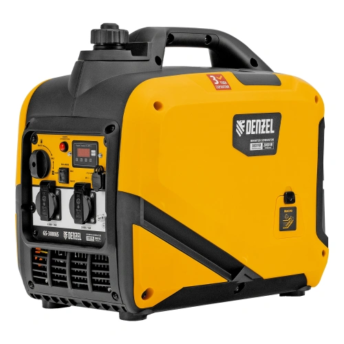 Генератор инверторный GS-3000iS, 3,0 кВт, 230 В, закрытый корпус, ручной старт DENZEL по ценам производителя в Челябинске с доставкой по всей России